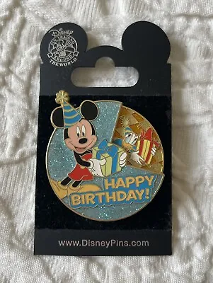 DISNEY PIN SPINNER Mickey Mouse Happy Birthday Pin • $9.99