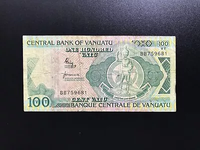 Vanuatu 100 Vatu Banknote 1982 Old Circulated Paper Money Bank Bill P-1 • $8.55