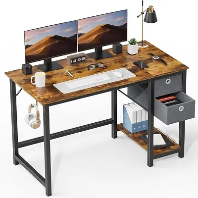 47 Inch Computer Desk Small Office Desk With Storage Drawers • $64.39