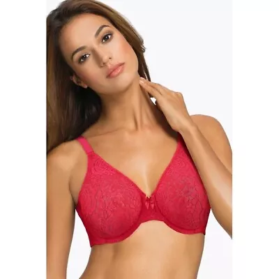 Wacoal Halo Lace Full Figure Underwire 851205 Pink Size 38DD • $17.49