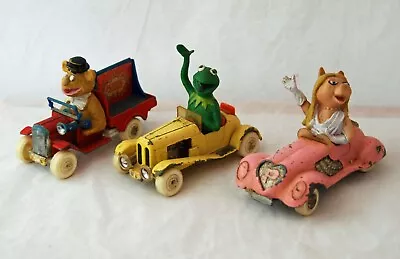 Vintage CORGI 1979 The Muppets Die Cast Lot Of 3 Kermit Fozzie Bear & Miss Piggy • $19.99