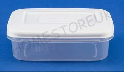 Whitefurze Rectangular Plastic Food Tub Storer Storage Container Cake Lunch Box • £5.95