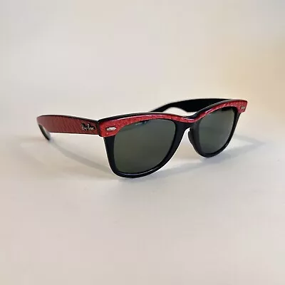 Vintage B&L Ray Ban Wayfarer Street Neat  Electric Red  Mother Of Pearl Preowned • $149.99