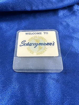 Vintage And Rare Schwegmann’s Super Market Employee Badge New Orleans Louisiana • $39.95