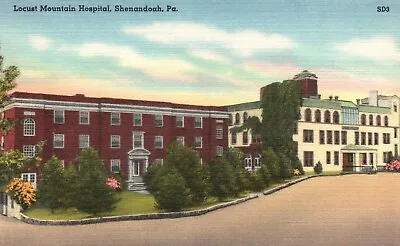 Postcard PA Shenandoah Locust Mountain Hospital Linen Vintage Old PC E8584 • $3