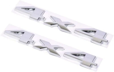 $10.89 • Buy 2 Pack 4x4 Emblem Badge Nameplate Car Sticker Decal For Universal Car ((Chrome))