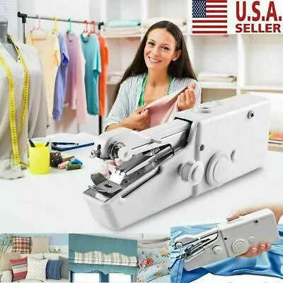 Mini DIY Portable Sewing Machine Tailor Stitch Hand-held Home Travel Cordless US • $7.99