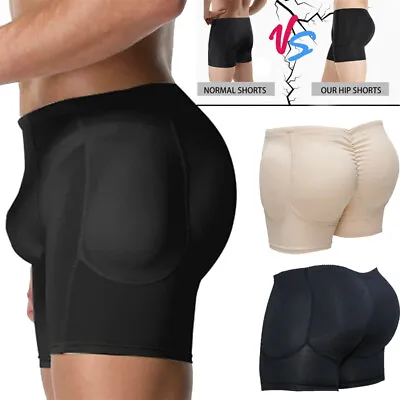 Men's Butt Lifter Hip Enhancer Briefs Padded Boxer Underwear Skinny Panty Shaper • $21.79