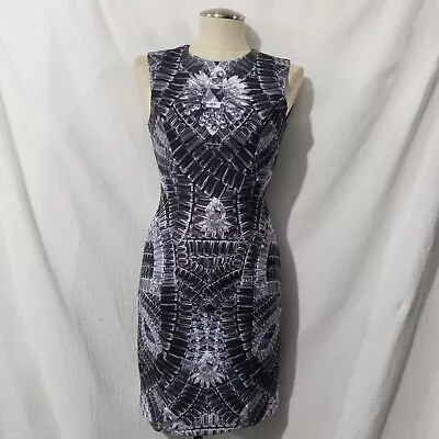 H&M Dress Bodycon Gray Abstract Jewel Design Sleeveless 6 • $23.77