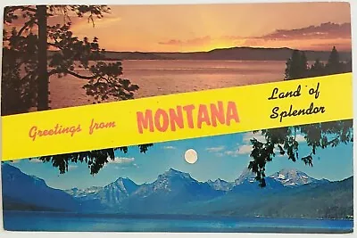 Dual View Greetings From Montana Land Of Splendor Postmarked Postcard • $3.99