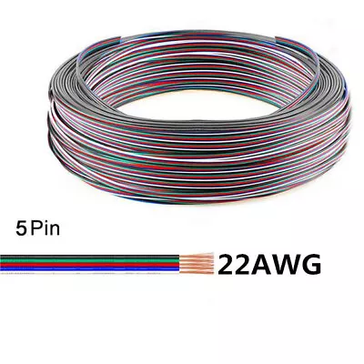 5-PIN RGB Extension Connector Wire Cable Cord For RGBW RGBWW LED Strip Light USA • $7.99