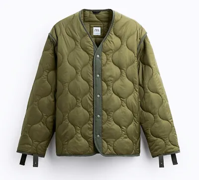 ZARA CLASSIC COMBINATION QUILTED JACKET SIZE Large/X-Large • $80