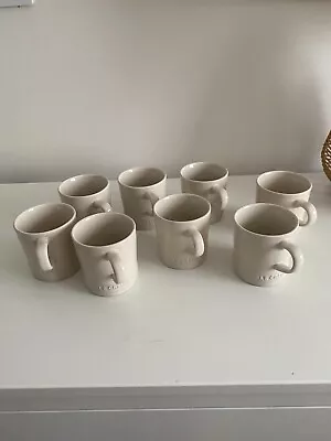 8 X Le Creuset Off-White Stoneware Cappuccino Coffee Tea Mug Cups 200ml 0.2L NEW • £58.99