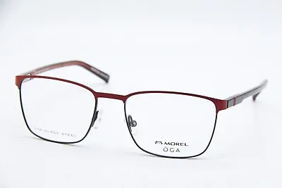New Morel Oga 10109o Rn10 Black Red Authentic Eyeglasses 54-18 • $141.51