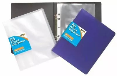 A5 Slim Ring Binder + 10 Punched Pockets - Assorted Colours - Tiger  • £2.49