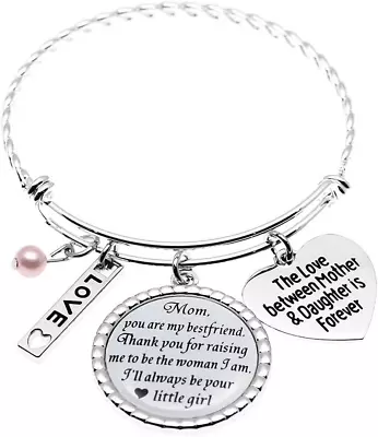 Stainless Steel Mom Gifts From Daughter Bracelet The Love Between Mother & Daug • $22.49