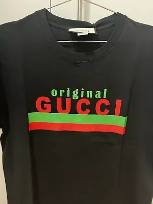 Authentic Gucci Vintage Logo T-shirt In Black Men Size Regular Large $550 Retail • $250
