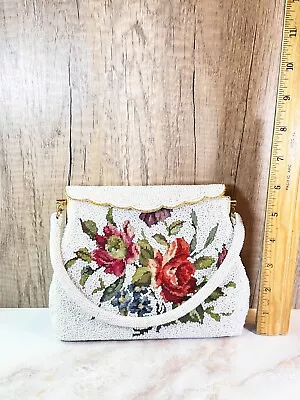 Beautiful Vintage 1940's Seed Beaded Handbag Exclusive Handmade For Cavanagh's • $69