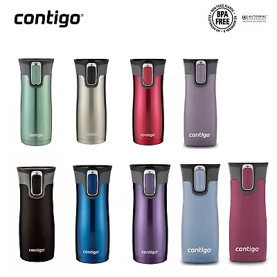 New Contigo West Loop Thermos Coffee Water Travel Mug Drink Flask Autoseal 473ml • $37.89