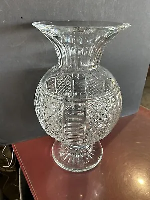 Waterford 13” Large Footed Cut Crystal Ball Vase • $475