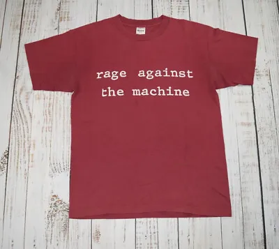 VINTAGE 90s RAGE AGAINST THE MACHINE MOLOTOV RARE SHIRT MURINA ROCK LARGE RED L • $224.99