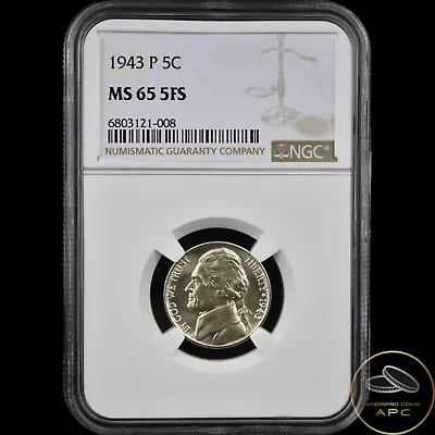 1943 P Jefferson Nickel NGC MS65 5FS 5C • $33.75