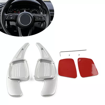 Silver Steering Wheel Shift Paddle Shifter Fit Audi TT A3/A4L/A5 S3/S4 Q2/Q5/Q7 • $39.02