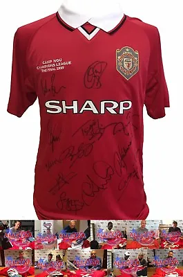 Manchester United Champions League 1999 Football Shirt Signed By 12 Coa Proof  • $2486.69