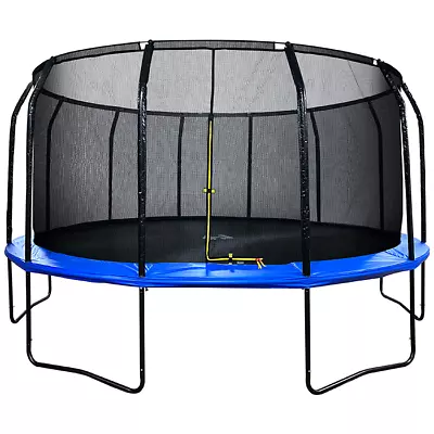 Air League 16ft Powder Coated Trampoline & Enclosure Blue • £299.95