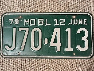 Missouri 1978/June Truck License Plate Beyond Local 12K • $32