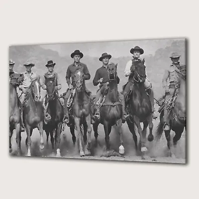 The Magnificent Seven 1960 Movie Steve McQueen Yul Brynner Canvas Wall Art Print • $59