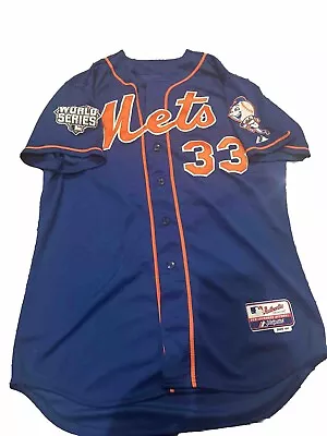 Matt Harvey #33 New York Mets World Series 2015 Patch Jersey Sz 44 • $100