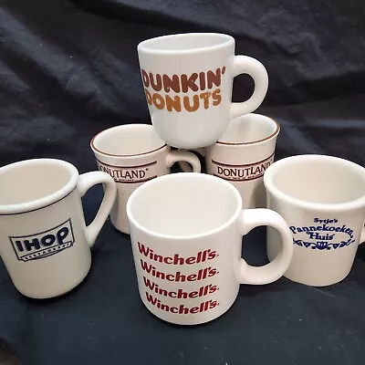 Six Vintage Coffee Mugs IHOP Winchell's Donutland Mister Donut Sytje's Huis • $9.99