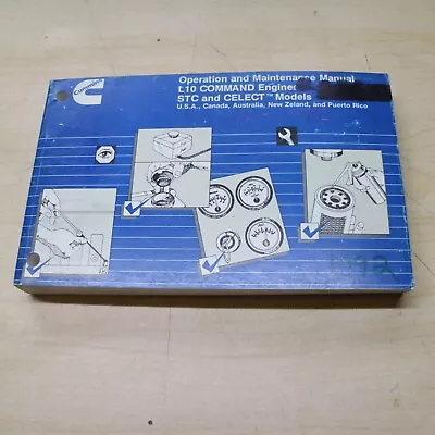 CUMMINS L10 STC CELECT DIESEL Engine Operator Operation Manual Maintenance User • $25.20