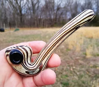 Mini Woodgrain Pocket Gandalf Glass Tobacco Pipe Sherlock  • $40