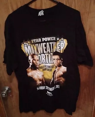 Boxing Promotional T Shirt XL MAYWEATHER VS ORTIZ SEPTEMBER 17 2011 MGM GRAND • $24.99