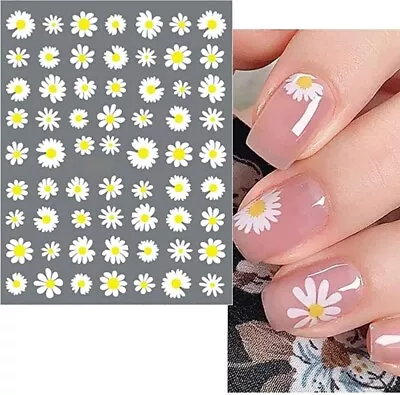 Nail Art Stickers Transfers Decals Spring Summer Daisy Daisies Flowers (ME89) • £2.45