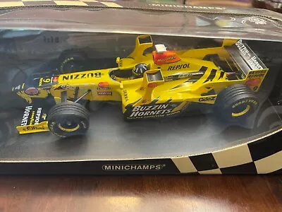 Jordan 198w Damon Hill F1 Racing Minichamps 1:18 Buzzin Hornets New 180980039 • $114