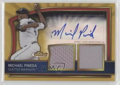 2011 Topps Finest Gold Refractor Dual Relics /69 Michael Pineda Rookie Auto RC • $9.44