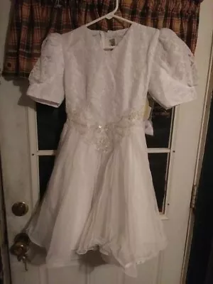 Pageant Dress White Size 12 • $50