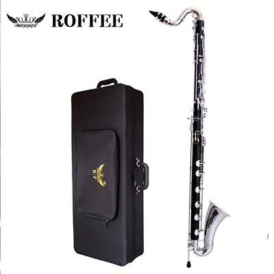 ROFFEE 911 Professional Level Bakelite Body Nickel Plated LOW C Bass Clarinet • $1459.99