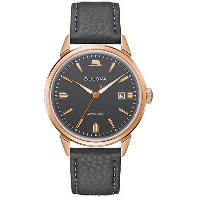 Bulova Men's Automatic Frank Sinatra Summer Wind Rose Gold Watch 40MM 97B206 • $283.99