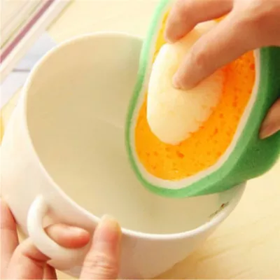 1PC Magic Foam Sponge Silicone Scrub Wipe Brush Clean Wash Dish Cup Household • $1.03