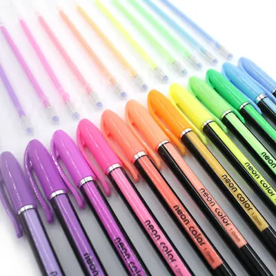 48 Gel Pen Set Metallic Pastel Glitter Neon Gel Pens For Adult Colouring Book UK • £8.99
