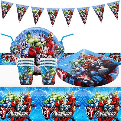 Marvel AVENGERS Party Supplies Birthday Avengers Party Tableware Decorations • £5.19