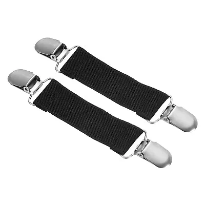 Mitten Clips 2Pcs Elastic Glove Buckle Clip With Double Metal Clamp Black • $6.83