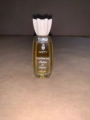 Vintage Coty Emeraude Parfum De Toilette 0.5 Fl Oz Splash Bottle • $15