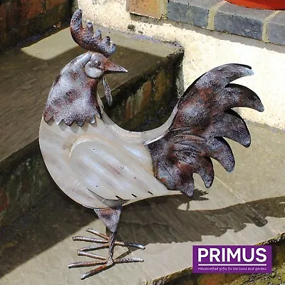 £23.99 • Buy Primus Hand Crafted Metal & Wood Rustic Chicken Garden Bird Ornament Sculpture