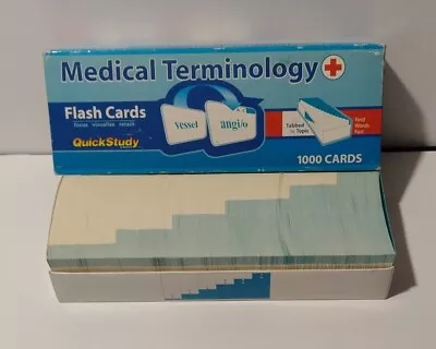 Medical Terminology Flash Cards 1000 Cards Nursing School - Quick Study- New • $14.04