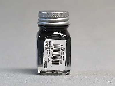 TESTORS PAINT GLOSSY BLACK ENAMEL 1/4oz JAR 7.4ml Plastic Model Car TES1147 NEW • $6.94